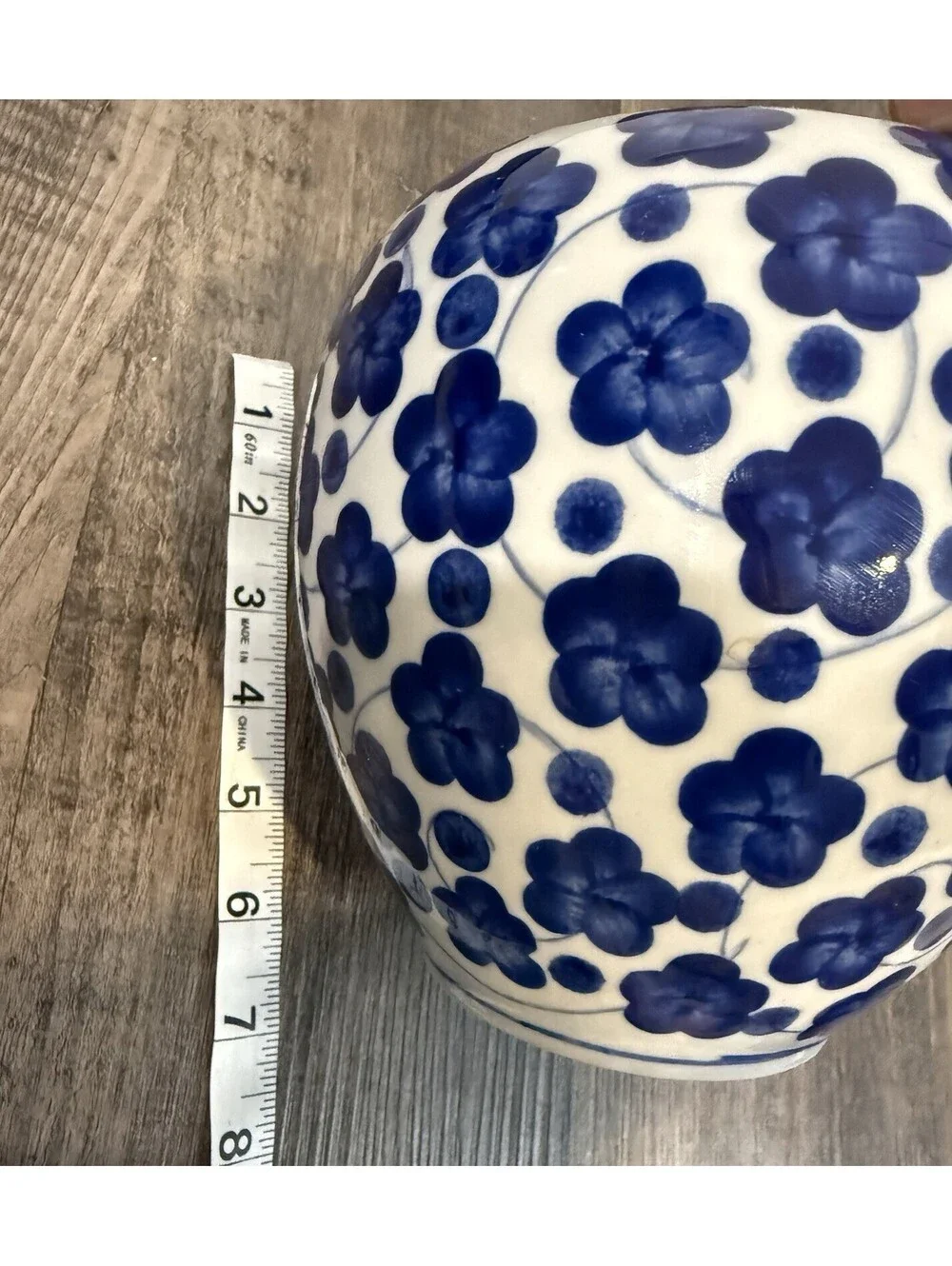 Vintage Pier 1 Blue and White Floral Flower Vase Planter Lot Of 3
